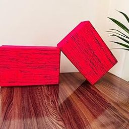 Yoga Block | High Density Premium Foam Material | For Improving Poses, Balances Flexibility & Support Strength Training Exercises To Support and Deepen Yoga Poses | Red Color | Pack of 1-image-85