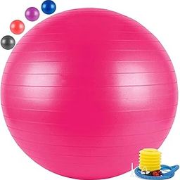 FunFrost Workout Exercise Non-Slip Design Gym Ball for Fitness with Air Pump, Yoga Ball, Balance, Stability, Birthing, Great as Chair for Office Exercise Gym Equipment for Home-image-14