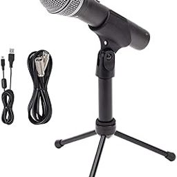 Samson Q2U USB/XLR Dynamic Handheld Microphone Recording and Podcasting Pack (Includes Mic Clip, Desktop Stand, Windscreen and Cables) (Unidirectional, Black)-14