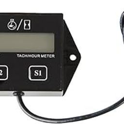 Ubervia® Tachometer Digital RPM Hour Tach Meter LCD Display for Bike Motorcycle Boat-0