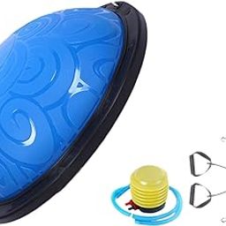 MERISHOPP Balance Ball 18 inch Flexibility Exercise Workout Ball for Home Pilates Yoga Blue| Sports Equipment | Outdoor Sports Gear | Exercise Gear-image-31