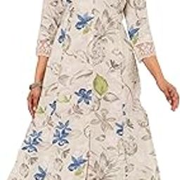 Women’s Elegant Floral Print A-Line Kurta with Lace-Trimmed Palazzo-image-19