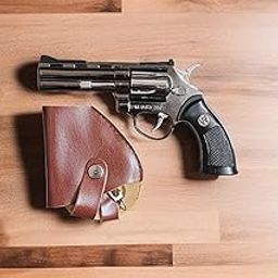 Revolver Shape Gun Lighter with Silver-16