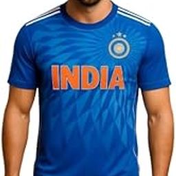 Ashirwad Creation India T20 2023 Cricket Jersey | Personalized with Custom Name & Number | Premium Breathable Match Outfit | Sizes for Kids, Men & Women | Blue-image-80