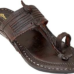 Kolhapuri Chappal for Men - Leather Slippers - Size 8-image-45