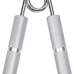 LAFILLETTE 150 lbs Metal Hand Gripper Forearm Wrist Heavy Strength Exercise Hand Grip/Fitness Grip (Silver)-32