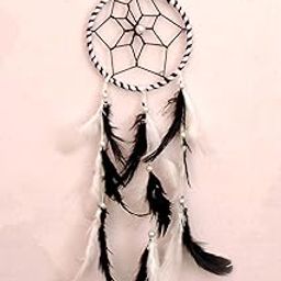 CANWIN™ | Dream Catcher | White & Black Colour | Wall Hanging | Hand Made | Made in India | Size (8 x 30 x 1 cm)-image-67