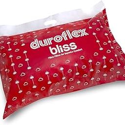 duroflex Polyester Bliss - Lightweight, Fibre Pillow with Breathable Fabric (27 X 17 Inches) Pack of 2, White-17
