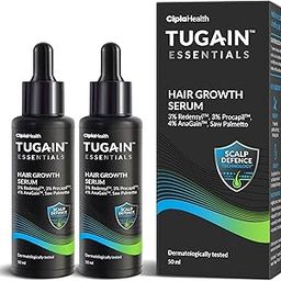 Tugain Essentials Hair Growth Serum by Cipla With 3% Redensyl, 4% Anagain, 3% Procapil, Saw Palmetto I Promotes Hair Growth | Controls Hair Fall | for Men & Women I Sulphate & Paraben free| 50 ml| Pack of 2-image-50