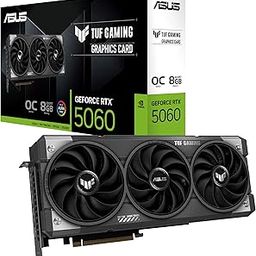 ASUS TUF Gaming GeForce RTX ™ 5060 8GB GDDR7 OC Edition Gaming Graphics Card (PCIe® 5.0, HDMI®/DP 2.1, 3.1-Slot, Military-Grade Components, Protective PCB Coating, axial-tech Fans)-0