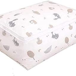 Foldable Under-Bed Storage Bag for Clothes & Blankets | Fabric Organizer with Zipper Closure | Space-Saving Compact Storage Box for Wardrobe & Bedroom | 55x36x20 cm | Breathable & Durable-14