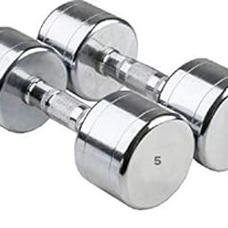 Kiraro Steel Dumbbell Set (2Kg 2.5kg, 3kg,4kg, 5kg, 7.5kg) 1 Pair Dumbbells, Steel Dumbbells, Home Gym Fixed Weight Dumbbell (Silver, 5KG X 2PCS)-image-33