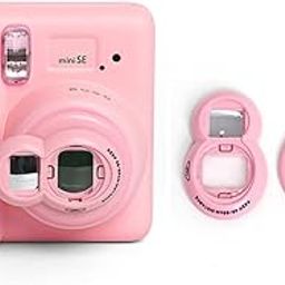 Hesupy Selfie Mirror for Instax Mini SE, Mini Self-Portrait Mirror Selfie Close Up Lens Accessories for Mini SE Instant Camera (Pink)-image-9