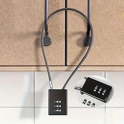 7Seas Combination Padlock Locks for Home Office Hotel Doors,Travel Suitcases Luggage Briefcase Bag Number Lock Safe Security Lock | Combination Long Wire Lock for Small Cabinets/School Bags/Suitcases-image-55