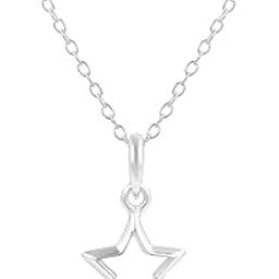 925 Sterling Silver Star Design Elegant Statement Star Pendant with Chain and-image-19