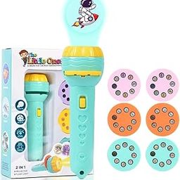 GOPSZOME Mini Projector Flashlight, 6 Slide Discs in Animal, Statistics, Alphabet, Vegetable & Plus-Minus Patterns, 48 Colorful Images – Interactive Story Telling Toy for Learning (Pack of 1).-image-88