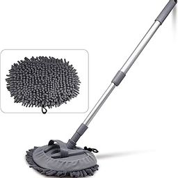 Wishkey Car Wash Mop Cleaning Accessories Long Handle Car Duster Microfiber Brush with Detachable 101 CM Pole, All-in-One Cleaner for Car Exterior | Perfect for Car Cleaner-image-28