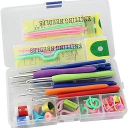 Tusmad Supremo Aldo Knitting Crochet Hook Needle Set (Large) 53 Pcs Ergonomic Knitting Needle Kit, Knitting Needle Kit Organizer with 16Pcs Soft Grip Handles Hooks, Tapestry for Hand Knitted-29