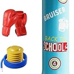 ATORSE Kids Punching Bag for Bouncing Back Boxing Bag for Karate Taekwondo Kickboxing Blue Pump Glove-image-38