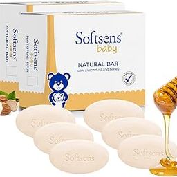 Softsens Baby Natural Bar Soap with Honey, Orange & Natural Almond Oil,Natural Milk Cream,Shea Butter Soaps x 100g (Pack of 2)-8