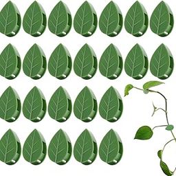 LUCKJUJU 40 Pieces Plant Climbing Wall Fixing Clips Self Adhesive Hooks Vines Traction Clips Invisible Holder Garden Green Leaves Simulation Self Adhesive Hooks Wire Fixing-picture-14
