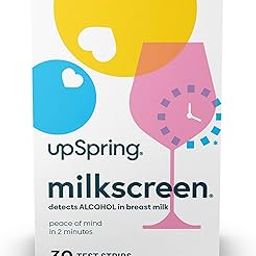 UpSpring Baby Milkscreen Breastmilk Alcohol Test Strips, 30 Count Value Pack, at Home Test Detector for Alcohol in Breast Milk with Easy to Read Test Strip Results-image-41