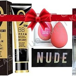 CLASSY HUDA PROFESSIONAL BB CREAM, MAKEUP PUFF & PRIMER. COMBO [PACK OF 3]-38
