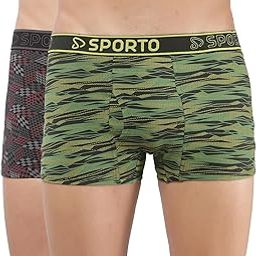 Cotton Printed Trunks for Men's Combo Pack of 2 (Colour and Print May Vary)-image-37