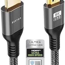 8K HDMI 2.1 Ultra High-Speed Cable 48Gbps 4K 120Hz 8K 60Hz HDR10 HDCP 2.3 DTS:X Braided Cord for Xbox, PC, TV, Laptop, Projector (3 Meter) (5 meter)-14