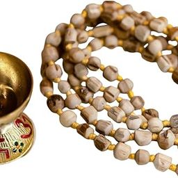 Divine Hindu Tulsi Jaap Mala - 108+1 Beads, Natural Tulsi Wood Prayer Beads-image-4