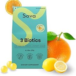 3Biotics 3-in-1 Gut Health Gummies | Prebiotics, Probiotics & Postbiotics | Post Meal Digestive | Smooth Digestion | Gut Balance | Immune Support | 4.5 Bn CFU | Plant Fiber | 30 Vegan Gummies | Sugar-Free-0