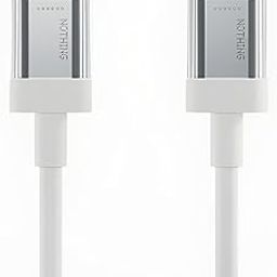 Nothing 45W Type C to C Rapid Charging 1M Cable for Phone 1, 2, 2A, 2A Plus, CMF Phone 1, Galaxy S24 Ultra, Tablet, Chromebook, Buds, Laptops & Other Type C Devices Fast Data Transfer Cord, White-10