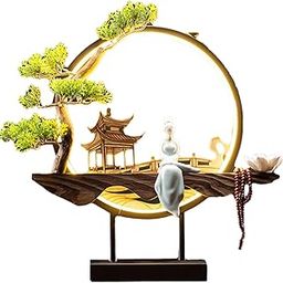 ATORSE® LED Lamp Backflow Incenses Burner Teahouse Fountain Decorative Ceramic Style I|Home Items for Living Room, Home & Garden, Home Product, Flower Planters for Home-office-Lawns|-image-45
