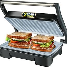 IBELL SM1515C Electric Sandwich Maker 1000W With Non Toxic Ceramic Coated Plates, Floating Hinges, Adjustable Size, Panini/Toaster/Grill(black)-image-31