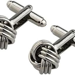 Shining Jewel Gun Metal Plated Knot Cufflinks For Men (Sj_7064)-image-75
