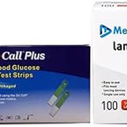 Round Lancet Needle Pack of 100 Pieces with On Call Plus Glucose Test Strips Pack Of (Individually packed strips)-picture-21