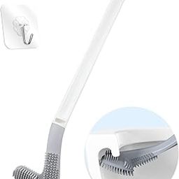 RECLUSE Pack of 2 Golf Shape Toilet Brush Cleaner L Edge Head Flexible Deep Cleaning Silicone Material for Quick & Easy for Home, Kitchen, Western & Indian Toilets, Bathroom & Wash Basin with Hook-24