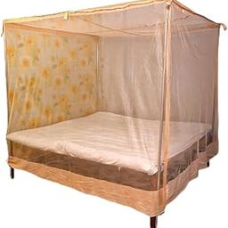 Multicolor Soft Cotton Mosquito net Double Bet kung Size (7X7, Cream)-19