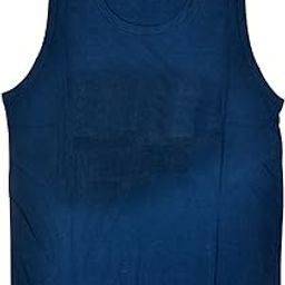 Gym Vest for Men & Boys Sports Running Cotton Sleeveless Vest/Baniyan Modern Fit Solid Inner wear (Pack of 1) in Blue Color-image-56