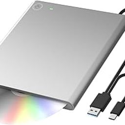 TYYWGD External DVD Drive for Mac & PC - Slot-in USB-C Super Drive CD/DVD Burner for MacBook Pro/Air, Windows 11/10/8/7, Linux - Plug & Play Optical Drive-10