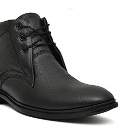 Men's Classic Leather Ankle Boots, Black, Lace-up Dress Boots-image-63