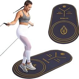WiseLife Skipping Mat For Men, Women & Kids| Non Slip with Dual Grip Sports Skipping Rope Mat with Shock Absorbtion & Sound Insulation For Home, Excercise & Gym, Fitness & Outdoor Workouts- Navy Blue-30