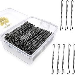 KANPRINCESS 100PCS 2 Inch Bobby Pins Black,Pain-Free Bobby Pins for All Hair Types,Hair Pins for Women Girls,Hairpins for Buns with Box(Black)-image-93