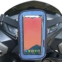 LYF5STAR Universal Mobile Holder Pouch for Easy Maps and Navigation | Suitable for All Two Wheeler Riders | Supports Smartphones Upto 6.5 inches – Blue Color-picture-16