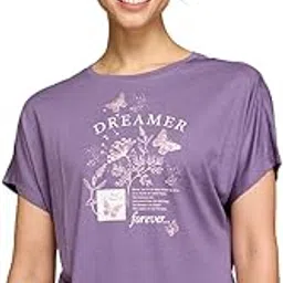 nykd Women's Graphic Relaxed Fit Sleep Top-picture-1
