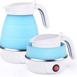 Portable Travel Electric Kettle - Food Grade Silicone Boiler with Boil Dry Protection, Dual 600 Voltage & Detachable Cord for Camping, Tea & Coffee-image-99
