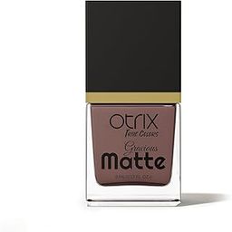 Otrix True Colors Gracious Matte Nail Polish - Mahogany Matte 8ML | Quick Drying | Long Lasting | 21 Free Formula-image-85