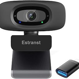 Estranst Quad HD 2K Webcam with Privacy Cover and Noise Cancelling Microphone, Video Streaming Webcam for PC, Computer, Computer-7