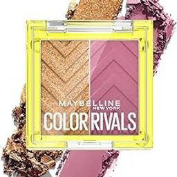 Maybelline New York Color Rivals Pigmented Eyeshadow Palette, Long lasting, Sweatproof, Waterproof, Matte, Shimmer : Assertive x Coy, 3g-image-2