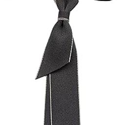 Men Necktie Women Pre Tied Necktie Pretied Ties for Party Carnivals Concerts Gray Concave Corner-image-98